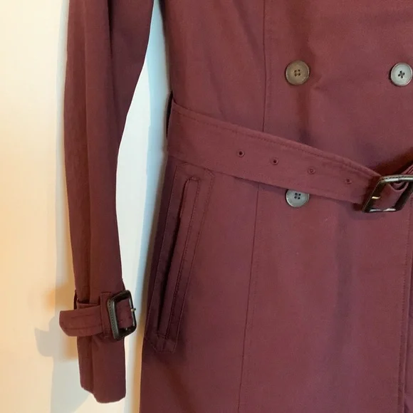 JACK WILLS AMBROSE TRENCH COAT, Damson size 4 US - Picture 4 of 10